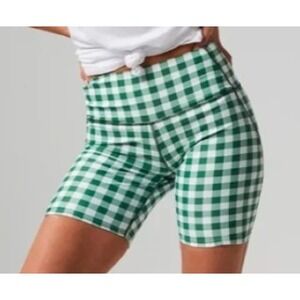 Tuckernuck Tnuck Sport Sz Large Trellis Gingham 6 Inch Ava Bike Short Athleisure
